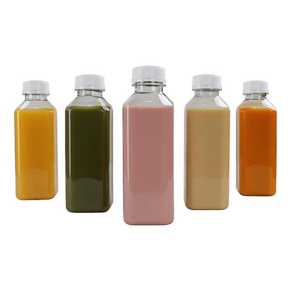 Plastic Juice Bottles 16oz Clear Plastic Bottles With Caps,1500ml , 50 pcs